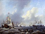 Petrus Jan Schotel The Battle Of Kamperduin painting